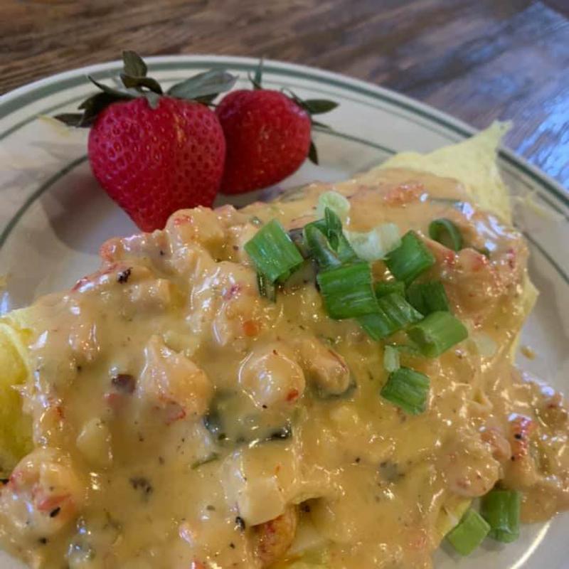 Crawfish Queso Omelet
