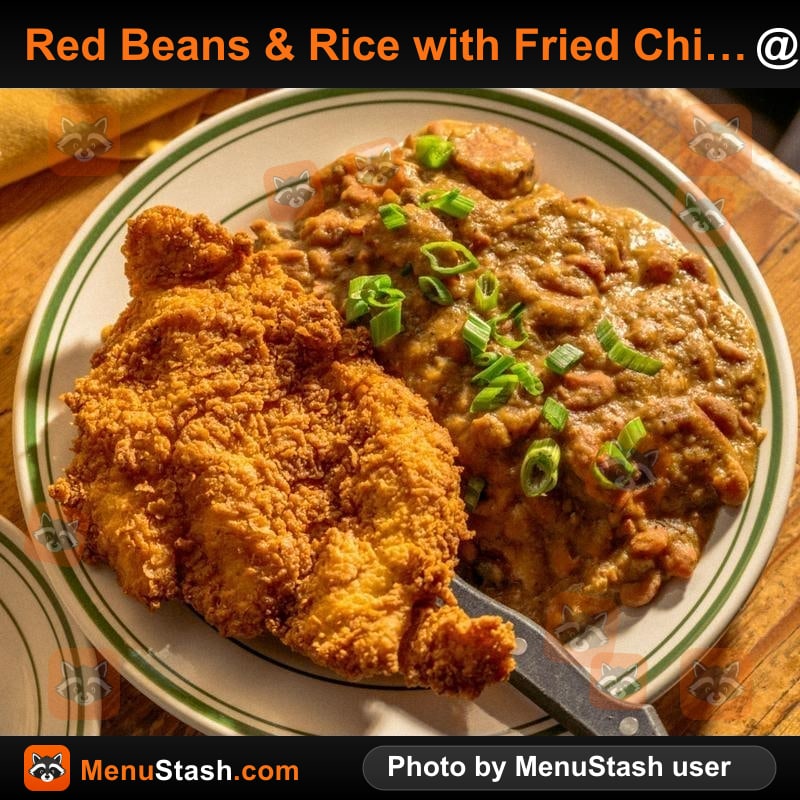 Red Beans & Rice with Fried Chicken