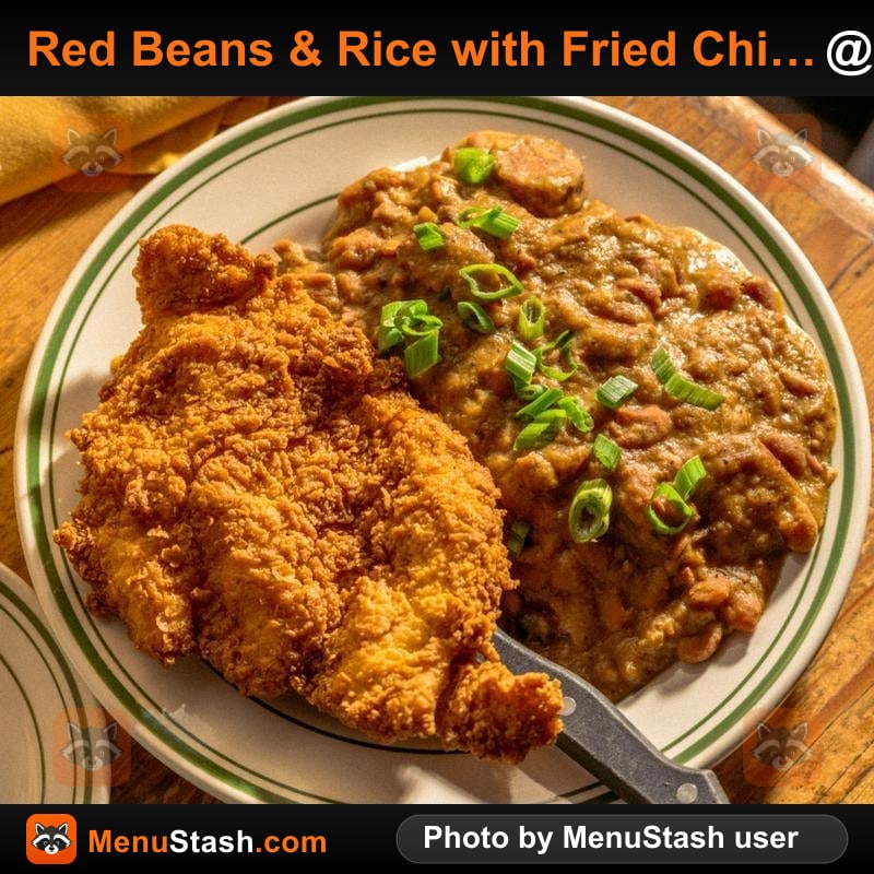 Red Beans & Rice with Fried Chicken