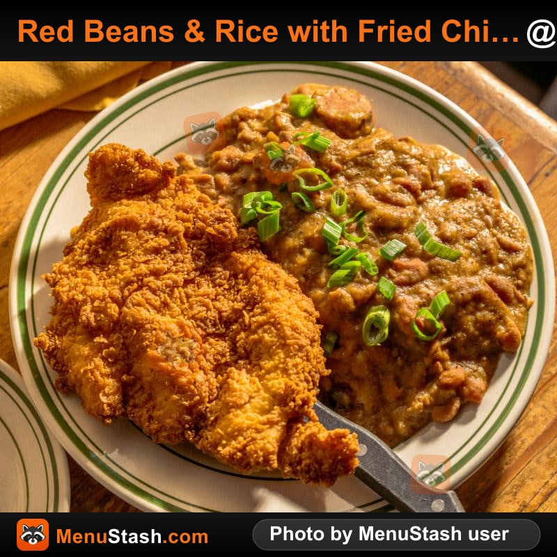 Red Beans & Rice with Fried Chicken